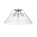 Golden Lighting 3306-3FM BLK-BLK Orwell BLK 3 Light Flush Mount in Matte Black with Matte Black Shade - Crescent Harbor