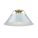 Golden Lighting 3306-3FM BLK-BLK Orwell BLK 3 Light Flush Mount in Matte Black with Matte Black Shade - Crescent Harbor