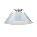 Golden Lighting 3306-3FM BLK-BLK Orwell BLK 3 Light Flush Mount in Matte Black with Matte Black Shade - Crescent Harbor