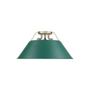Golden Lighting 3306-3FM BLK-BLK Orwell BLK 3 Light Flush Mount in Matte Black with Matte Black Shade - Crescent Harbor