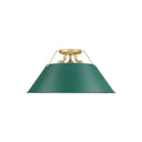 Golden Lighting 3306-3FM BLK-BLK Orwell BLK 3 Light Flush Mount in Matte Black with Matte Black Shade - Crescent Harbor