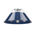Golden Lighting 3306-3FM BLK-BLK Orwell BLK 3 Light Flush Mount in Matte Black with Matte Black Shade - Crescent Harbor