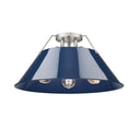 Golden Lighting 3306-3FM BLK-BLK Orwell BLK 3 Light Flush Mount in Matte Black with Matte Black Shade - Crescent Harbor