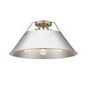 Golden Lighting 3306-3FM BLK-BLK Orwell BLK 3 Light Flush Mount in Matte Black with Matte Black Shade - Crescent Harbor