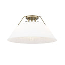 Golden Lighting 3306-3FM BLK-BLK Orwell BLK 3 Light Flush Mount in Matte Black with Matte Black Shade - Crescent Harbor