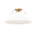 Golden Lighting 3306-3FM BLK-BLK Orwell BLK 3 Light Flush Mount in Matte Black with Matte Black Shade - Crescent Harbor
