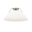 Golden Lighting 3306-3FM BLK-BLK Orwell BLK 3 Light Flush Mount in Matte Black with Matte Black Shade - Crescent Harbor