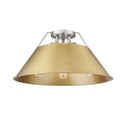 Golden Lighting 3306-3FM BLK-BLK Orwell BLK 3 Light Flush Mount in Matte Black with Matte Black Shade - Crescent Harbor
