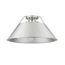 Golden Lighting 3306-3FM BLK-BLK Orwell BLK 3 Light Flush Mount in Matte Black with Matte Black Shade - Crescent Harbor