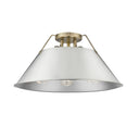 Golden Lighting 3306-3FM BLK-BLK Orwell BLK 3 Light Flush Mount in Matte Black with Matte Black Shade - Crescent Harbor