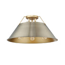 Golden Lighting 3306-3FM BLK-BLK Orwell BLK 3 Light Flush Mount in Matte Black with Matte Black Shade - Crescent Harbor