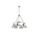 Golden Lighting 3306-6 BLK-CLR 6 Light Chandelier - Crescent Harbor