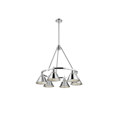 Golden Lighting 3306-6 BLK-CLR 6 Light Chandelier - Crescent Harbor