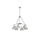 Golden Lighting 3306-6 BLK-CLR 6 Light Chandelier - Crescent Harbor