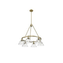 Golden Lighting 3306-6 BLK-CLR 6 Light Chandelier - Crescent Harbor