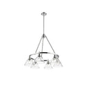 Golden Lighting 3306-6 BLK-CLR 6 Light Chandelier - Crescent Harbor