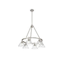 Golden Lighting 3306-6 BLK-CLR 6 Light Chandelier - Crescent Harbor