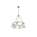 Golden Lighting 3306-6 BLK-CLR 6 Light Chandelier - Crescent Harbor