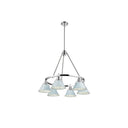 Golden Lighting 3306-6 BLK-CLR 6 Light Chandelier - Crescent Harbor