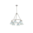 Golden Lighting 3306-6 BLK-CLR 6 Light Chandelier - Crescent Harbor