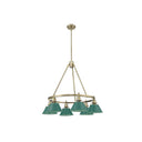 Golden Lighting 3306-6 BLK-CLR 6 Light Chandelier - Crescent Harbor