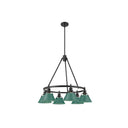 Golden Lighting 3306-6 BLK-CLR 6 Light Chandelier - Crescent Harbor
