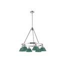 Golden Lighting 3306-6 BLK-CLR 6 Light Chandelier - Crescent Harbor