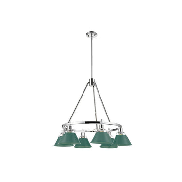 Golden Lighting 3306-6 BLK-CLR 6 Light Chandelier - Crescent Harbor