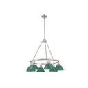 Golden Lighting 3306-6 BLK-CLR 6 Light Chandelier - Crescent Harbor