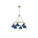 Golden Lighting 3306-6 BLK-CLR 6 Light Chandelier - Crescent Harbor
