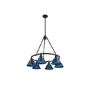 Golden Lighting 3306-6 BLK-CLR 6 Light Chandelier - Crescent Harbor