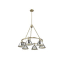 Golden Lighting 3306-6 BLK-CLR 6 Light Chandelier - Crescent Harbor