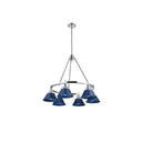 Golden Lighting 3306-6 BLK-CLR 6 Light Chandelier - Crescent Harbor