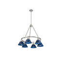Golden Lighting 3306-6 BLK-CLR 6 Light Chandelier - Crescent Harbor