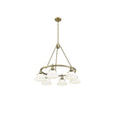 Golden Lighting 3306-6 BLK-CLR 6 Light Chandelier - Crescent Harbor