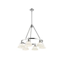 Golden Lighting 3306-6 BLK-CLR 6 Light Chandelier - Crescent Harbor