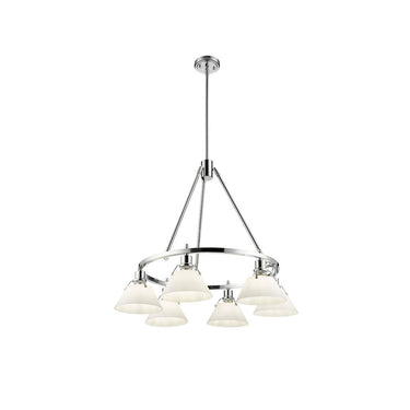 Golden Lighting 3306-6 BLK-CLR 6 Light Chandelier - Crescent Harbor