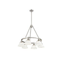 Golden Lighting 3306-6 BLK-CLR 6 Light Chandelier - Crescent Harbor