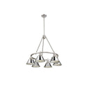 Golden Lighting 3306-6 BLK-CLR 6 Light Chandelier - Crescent Harbor