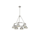 Golden Lighting 3306-6 BLK-CLR 6 Light Chandelier - Crescent Harbor