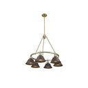 Golden Lighting 3306-6 BLK-CLR 6 Light Chandelier - Crescent Harbor