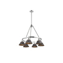 Golden Lighting 3306-6 BLK-CLR 6 Light Chandelier - Crescent Harbor