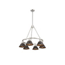 Golden Lighting 3306-6 BLK-CLR 6 Light Chandelier - Crescent Harbor