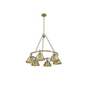 Golden Lighting 3306-6 BLK-CLR 6 Light Chandelier - Crescent Harbor