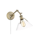 Golden Lighting 3306-A1W Orwell 1 Light Articulating Wall Sconce - Crescent Harbor