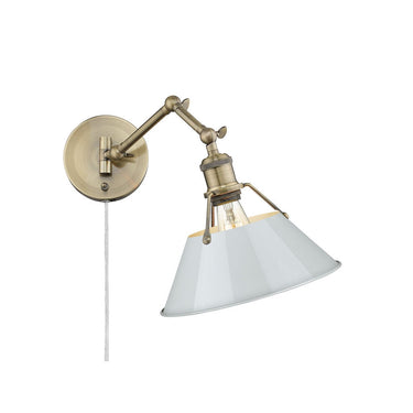 Golden Lighting 3306-A1W Orwell 1 Light Articulating Wall Sconce - Crescent Harbor