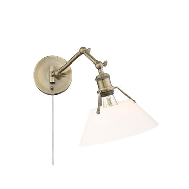 Golden Lighting 3306-A1W Orwell 1 Light Articulating Wall Sconce - Crescent Harbor