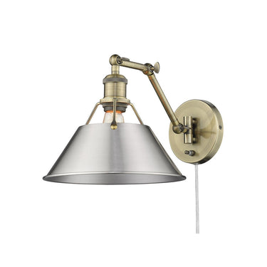 Golden Lighting 3306-A1W Orwell 1 Light Articulating Wall Sconce - Crescent Harbor