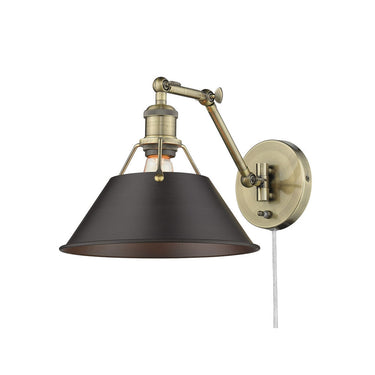 Golden Lighting 3306-A1W Orwell 1 Light Articulating Wall Sconce - Crescent Harbor