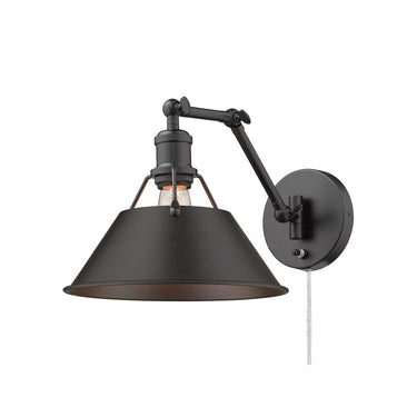 Golden Lighting 3306-A1W Orwell 1 Light Articulating Wall Sconce - Crescent Harbor